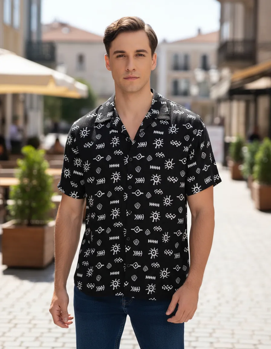 D_NQ_NP_2X_622573-MLC96739437831_102025-F-camisa-hombre-casual-diseno-adinkra-tipo-playa-verano