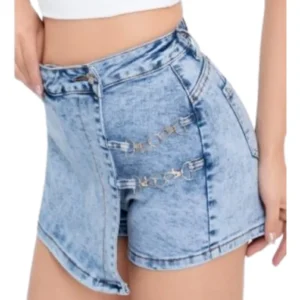 Mini Falda Short Jeans. Mujer Full Elasticada Tendencias