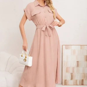 Vestido Verano Largo Mujer. Tela Tipo Jeans Maxi Vestido