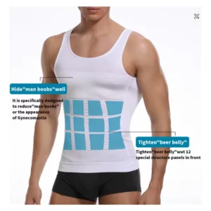 Pack 2 Faja De Compresión Hombre Tipo Musculosa Reductora.