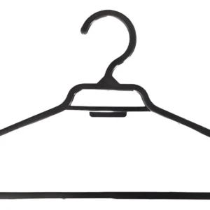 Pack 15 Colgadores Ropa Negro. Percha Gancho Antideslizante.