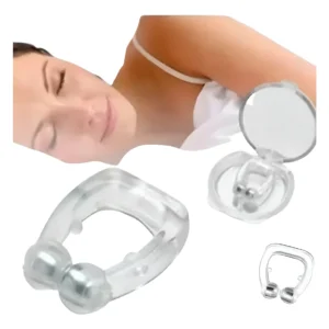 Pack 2 Clip Nasal Anti Ronquidos Silicona Magnético. Estuche