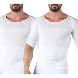 Pack 2 Polera Compresión Hombre Faja Camiseta Reductora