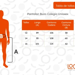 Pantalon Buzo Colegio Unisex, Calidad Premium. Escolares