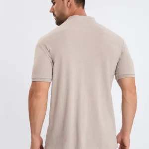Camisa Hombre Algodón Slim Fit, Verano Cuello Mao, Botones