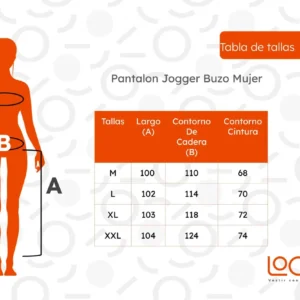 Pantalón Jogger Buzo Mujer Algodón Forro Polar M A Xl