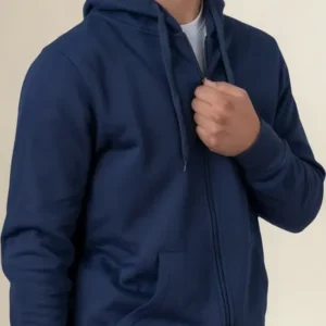 Polerón Hombre Con Capucha Y Cierre. Delgado Verano Unisex