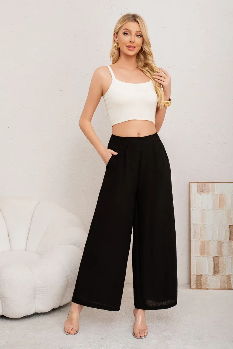 D_NQ_NP_2X_858066-MLC95530639834_102025-F-pantalon-lino-mujer-recto-palazzo-algodon-cintura-elasticada