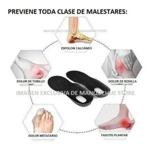 Par Plantillas Pie Cavo/plano Ortopédicas Ajustables Espolón