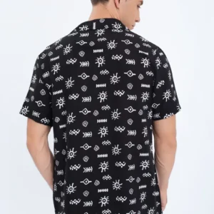 Camisa Hombre Casual, Diseño Adinkra. Tipo Playa Verano