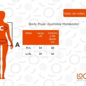 Body Mujer Ajustable Modelador. Compresión Calce Comodo