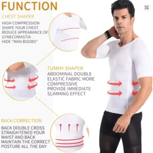 Pack 2 Polera Compresión Hombre Faja Camiseta Reductora