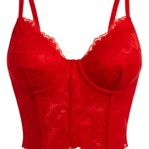 Corset Top Encaje Ajustable, Realza Busto Y Cintura. Sexy