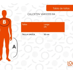 Pack 2 Pares Media Cierre Compresión Varices Larga Calceta84