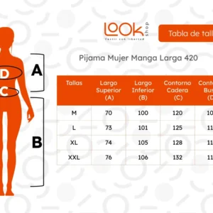 Pijama Mujer Manga Larga. Pantalón Y Polera. Diseños